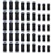 Heqishun 45 Pcs Straight Push Connectors, Black & Blue, Plastic, 1/4, 5/16, 3/8 Tube Fittings, Push-to-Connect, HOSE PIPE FITTING, Connector