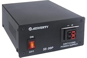 JESVERTY SS-30P 13.8V 30A DC Regulated Universal Compact Bench Power Supply, AC-DC Power Converter, 20W USB & Type-C Quick-Charge, Anderson Connectors & 1/4 inch Bingding Posts for HAM&Amateur Radio