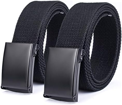 Canvas web Hiker Belt Military Tactical Waist Belt 2 Pack by ViViKiNG