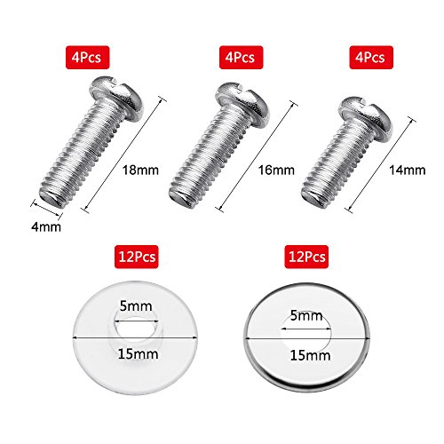 Homgaty 4 Part Universal Pan Pot Grip Lid Cover Knob Handle, Stainless Steel Kitchen Cookware Replacement Handgrip Lid Knob Cap - Thumbnail 5