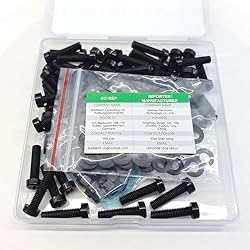 Pzsmocn 150 Pieces/50 Sets M5*20 mm Plastic Black