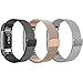 Bands for Fitbit Charge 2, SailFar 3 Pack Magnetic Clasp Mesh Loop Milanese Stainless Steel Metal Bracelet Strap/Watch Band for Fitbit Charge 2, Men/Women, Gold, Silver, Black, Small