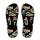 Flip Fl ice Pizza Unisex Trendy Print ippers Beach