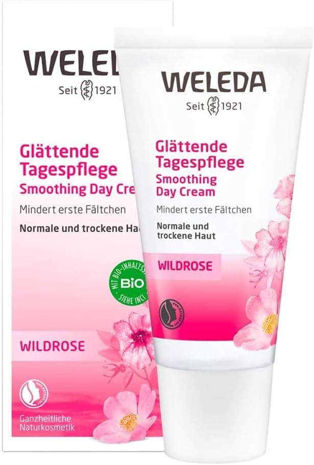 Weleda Wild Rose Smoothing Day Cream 30ml Dry Skin Anti Aging Natural Glow