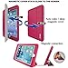 iPad Case, iPad Mini 1 2 3 Case, SEYMAC Three Layer Drop Protection Rugged Protective Heavy Duty iPad Case with Magnetic Smart Auto Wake / Sleep Cover for Apple iPad Mini 1/2/3 (Rose)