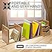 IDK Luxury Wooden Bamboo Desk Organizer with Two Drawers Three Expandable Book& File Shelves - Great for Home tabletop, Office Bookshelf, Accessories& Counter tables
