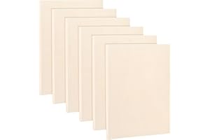 Frcctre 6 Pack 9 x 12 Inch Wood Canvas Panels, Unfinished Wooden Canvas Boards Wood Cradled Painting Panel Boards for Pouring, Art, DIY Crafts, Burning