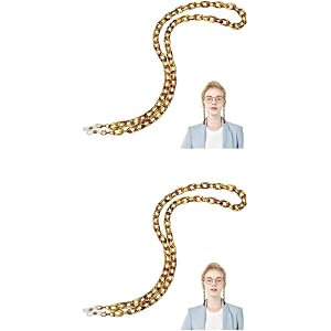 FRCOLOR 2 Pcs Eyeglass Chain Brown Glasses Lanyard Anti-Drop Retainer for Eyeglasses and Sunglasses Eyewear Anti-Lost Chain W