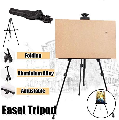 Techtest Easel Stand for Painting Canvas Kids Professionals Artist Art Heavy Duty Frame Outdoor Metal Tripod Carry Bag 32" Adjustable