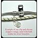 Ten Antique Silver Clip Lock Bead Charms with Rubber Stopper O-rings