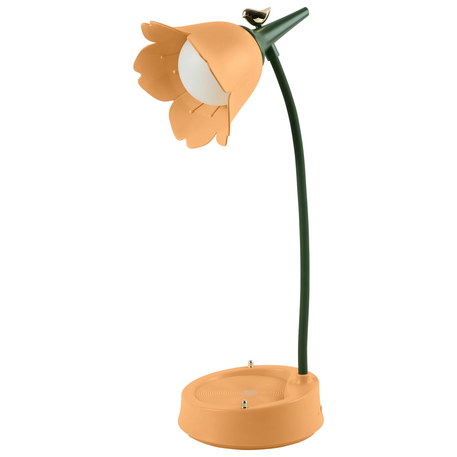 Himmel Children's Desk Lamp, Dimmable LED Table Lamp with 3 Colour Temperatures, Rechargeable Desk Lamp with Touch Sensor and Flexible Arm, USB Bedside Lamp for Reading, Learning (Yellow)