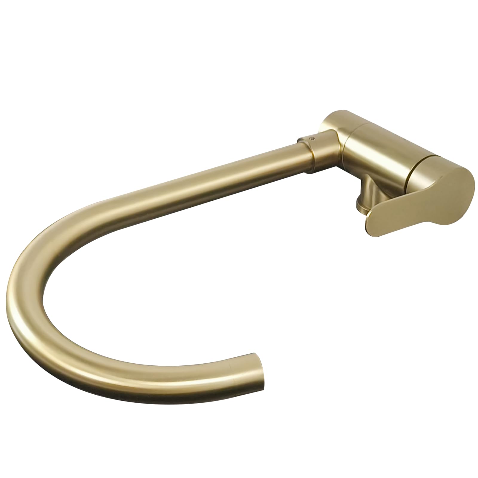 DMOZMSY Brushed Gold Folding Down Kitchen Sink Faucet Under The Window Rotating Mixer Tap for RV Boat