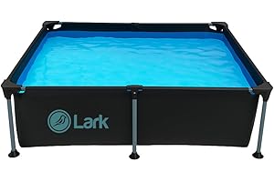 Lark 6' ft x 4' ft x 16.5" inches Above Ground Metal Frame Pool Puncture-Resistant 3-Ply Vinyl & Mesh Materials Quick Setup Patio Backyard - No Pump Included