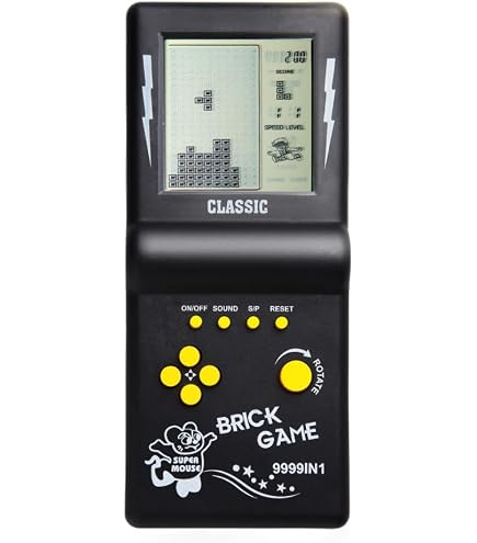 CZT Console de jeu dés, grand écran, 999 en 1, console rétro, portable, jeux de briques électroniques portables, cadeaux pour enfants/étudiants/amis