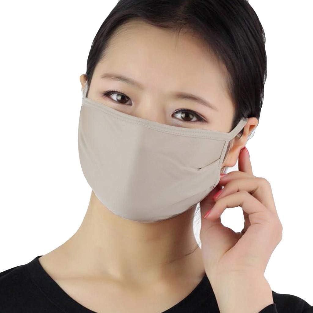 Qiwind Women Silk Reusable Filter M-a-s-k, PM2.5 Air Filtration Face Mouth Cover Outdoor Dust Respirator