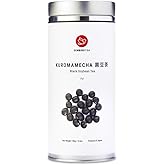 Senbird Premium Kuromamecha - Japanese Black Soybean Tea - From Hokkaido, Japan - Loose Leaf Kuromame in Airtight Tea Tin (5.3oz/150g)