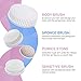 Closeup Care's 6 Piece Waterproof Facial Brush Cleansing System for Face & Body. Rotating Spin Heads Exfoliate & Scrub Skin, Remove Blackheads, Pore Cleanser, Acne Reducer, Microdermabrasion Set