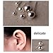 CARLWAY 5 Pairs Ball Stud Earrings Set for Men Women Hypoallergenic Stainless Steel Ear Studs