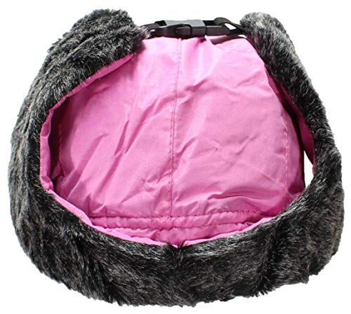 Best Winter Hats Big Kids Nylon Russian/Aviator Winter Cap (One Size) - Pink