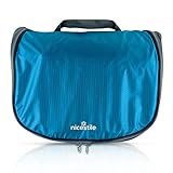 NICESTILE Lightweight Hanging Toiletry Bag for Men and Women - Medium 10.5 x 9.5 x 3.5 in (closed) - Ultralight Toiletry Bag for Business Travel and Backpacking