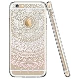iPhone 6 Case, ESR iPhone 6 /6s Case Hybrid [Shock Absorbing] TPU Bumper +[Scratch Resistant] Hard Back Cover Clear with Design Protective Case for iPhone 6s / 6-Dream Catcher- Pink Manjusaka