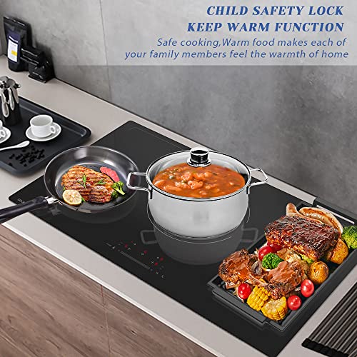 COOKPAD Electric Induction Cooktop 36 Inch 5 Burner, Builtin Stove Top