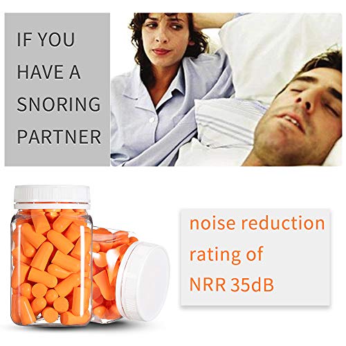 Foam Ear Plugs 50 Pairs Ear Plugs for Sleeping NNR 35dB Super Soft Noise Cancelling Ear Plugs for Shooting Hearing Protection Hunting Season Sleeping Working Travel Loud Events