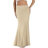 KIFOVEN Women's High Waist Maxi Skirt | Stretchy Comfy Flare Long Skirts Fashion A-Line Flowy Casual Skirt