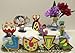 Alice in Wonderland Birthday Cake Topper Set Featuring Various Alice in Wonderland Decorative Themed Elements, Alice, Mad Hatter, Cheshire Cat, Queen of Hearts, White Rabbit, and Tweedledee and Tweedledum Cake Topper Figures