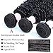 9A Brazilian Virgin Curly Hair 3 Bundles with Closure (10 12 14 +10, Free Part) 100% Unprocessed Brazilian Kinky Curly Human Hair Weave with Closure Thick Ends