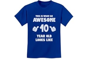 Tstars Awesome 10 Year Old Birthday Shirt for Kids - Funny Gift for Boy or Girl Age 10 - Youth Celebration T-Shirt