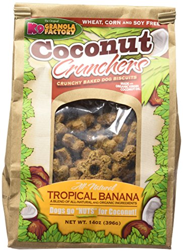 K9 Granola Factory Coconut Crunchers For Dogs All Natural Tropical Banana, 14-Ounces