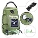 RISEPRO Solar Shower Bag, 5 gallons/20L Solar Heating Premium Camping Shower Bag Hot Water with Temperature 45°C Removable Hose on/Off Switchable Shower Head Hiking Climbing Summer Shower K8