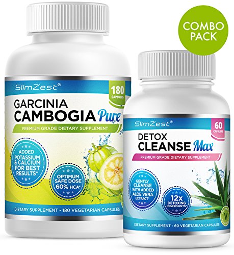 UPC 634158608568, Garcinia Cambogia Pure Detox Weight Loss Course - 2 Month Course with 180 Garcinia Cambogia Extract &amp; 60 Natural Cleanse Detox 60% HCA Max Weight Loss &amp; Appetite Suppressant