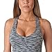 Riverberry Womens Actives Racerback Yoga Workout Exercise Top with Built-in Shelf Bra, Black, Large/X-Large