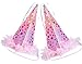 PUPTECK 2pcs/set Dog Party Hat Pet Cat Birthday Accessories Costume , Pink Small