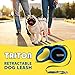 Triton Retractable Dog Leash - 16 Foot Reinforced Nylon Ribbon - One Touch Locking - Anti Slip Handle Collapsible Water Bowl