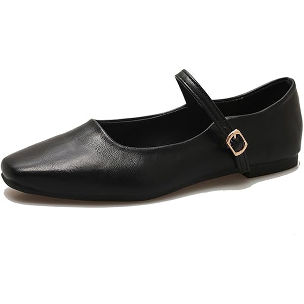 アメリヴィンテージ　UND BIJOU FLAT PUMPS Amazon.com | Women's Classic Retro Square Toe Flat Mary Jane