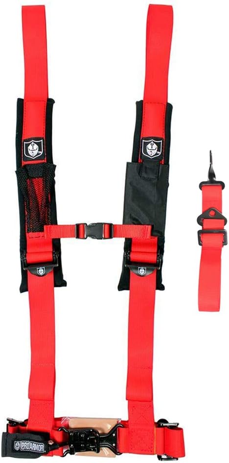 red 5 point harness