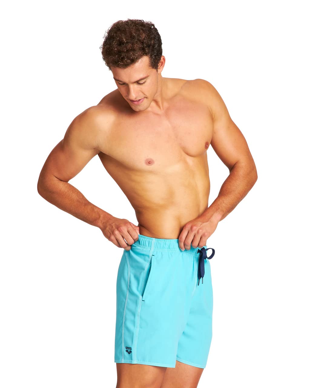 ARENA Men's Fundamentals Solid Boxer Beach Short, Martinica-Navy, XL UK