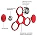 easyDecor EDC Tri Fidget Spinner Hand Toy Stress Reducer Focus Toy Relieves Boredom Guarantee 3 min + Spin Time(Red)