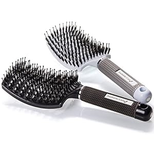 Cepillo Para El Pelo Con Cerdas Naturales De Jabalí – Cepillo Cabello Esqueleto Y Curvado Desenredarte Para Dar Estilo Mujer Cabellos Largos, Gruesos, Finos, Rizados Y Enredados de Repsol Care