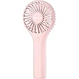TriPole Portable Handheld Fan Mini Personal Fan 3 Speeds, Powerful Little Battery Hand Held Fans for Travel Trip Outdoor Concerts, Cute Small Rechargeable Lash Fans for Makeup Skincare Drying, Pink