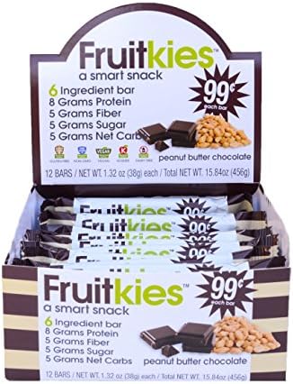 Chocolate Peanut Butter Protein Bars - Certified Vegan, Gluten Free Dairy Free, Kosher - 1.32-Oz 12 Bars per Box