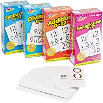 Paper math flash cards