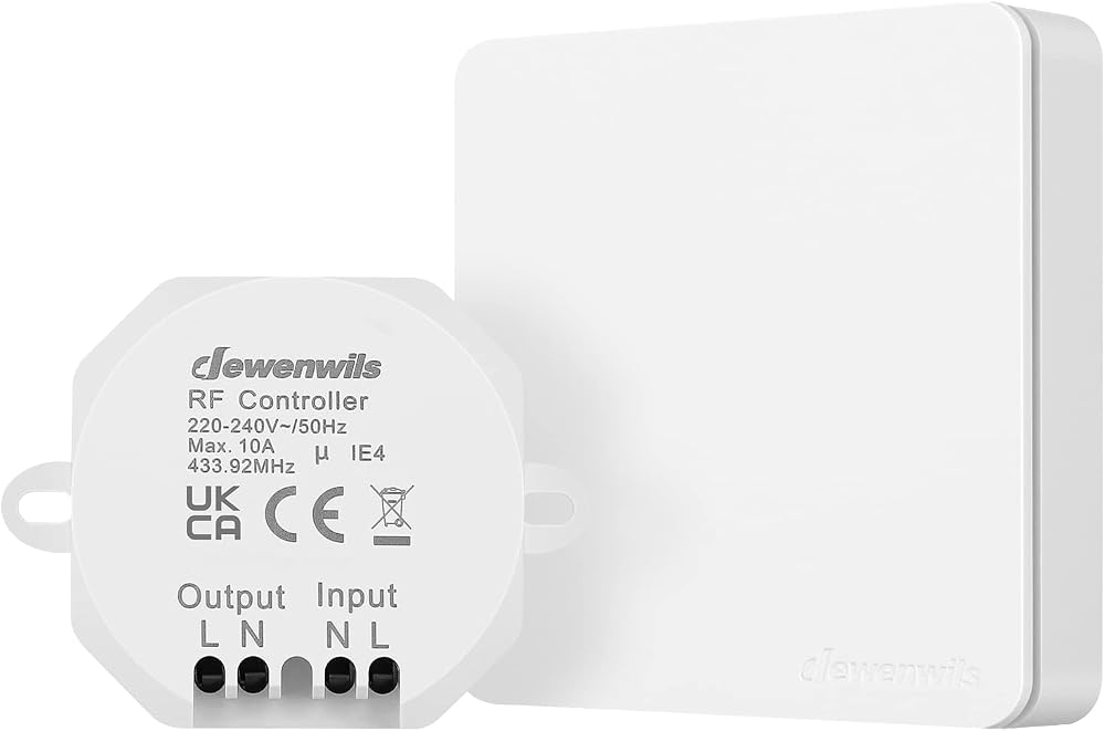 DEWENWILS Remote Control Light Switch 240V 30m Range No Wiring Required