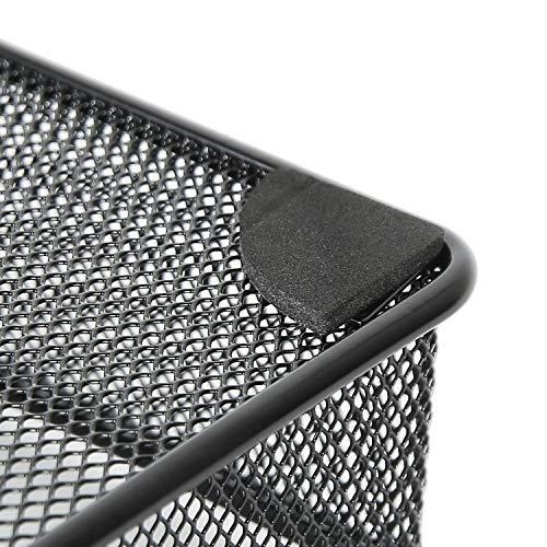 DESIGNA Desk Drawer Organizer Tray, Metal Mesh Pencil Organizer for Desk Drawer, for Home Office and School, Black - Thumbnail 4