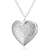 MXXGMYJ Heart Pendant Necklace for Womens Sterling Silver Locket Necklaces for Mom Birthday Gift Ideas Daughter Niece Graduation Gifts for Her GF Wife Christmas Gifts for Best Friend Photo Necklace
