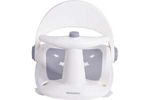 Bebamour Baby Bath Seat,Portable Toddler Child Baby Bathtub Seat for Babies 6 Months & Up,Sit Up Bath Seat for Baby (White)