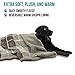 PetAmi Deluxe Dog Blanket for Large Dogs | Sherpa Fleece Pet Throw Blanket for Couch Sofa Bed | Soft Durable Reversible Furniture Protector for Medium Dog Cat Puppy – 60×40 Plaid Taupethumb 2